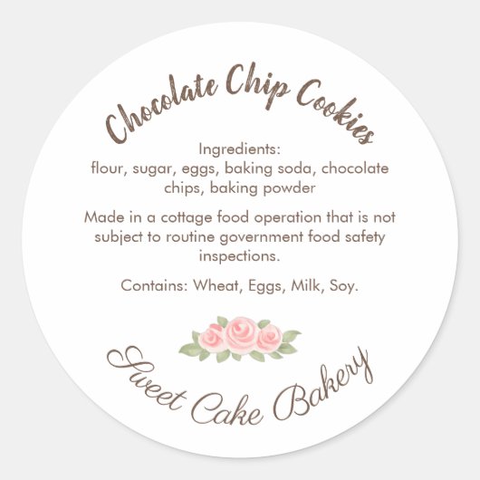 Whisk & Warmth Chocolade Cookie Ingredienten Label (Voorkant)