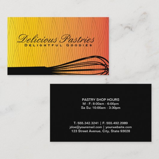 Whisk Weave-patroon Visitekaartje (Voorkant / Achterkant)