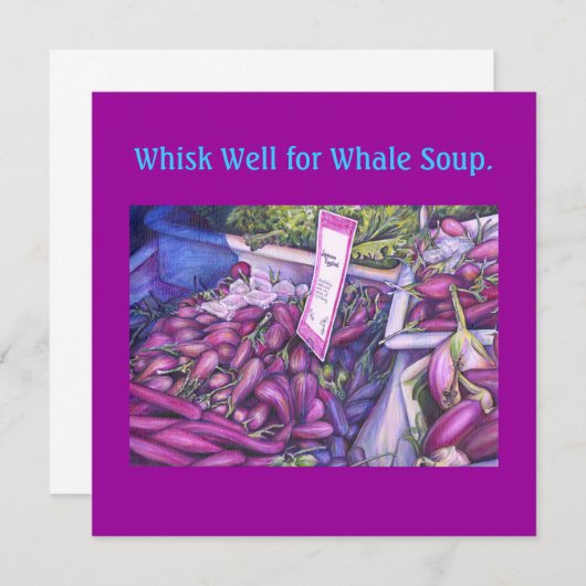 Whisk Well for Whale Soup Menu (Voorkant / Achterkant)