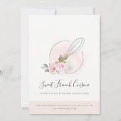 Whisk Wooden Floral Bakery Cooking Class Invite Bedankkaart (Achterkant)