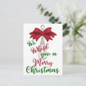Whisk you Merry Kerstmis Briefkaart (Staand voorkant)