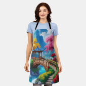 Whisked Away beroemd gemaakt door Fantasy Turquois Schort (Gedragen)