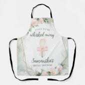 Whisked Away Roze Bloemen Vrijgezellenfeest Gift Schort (Voorkant)