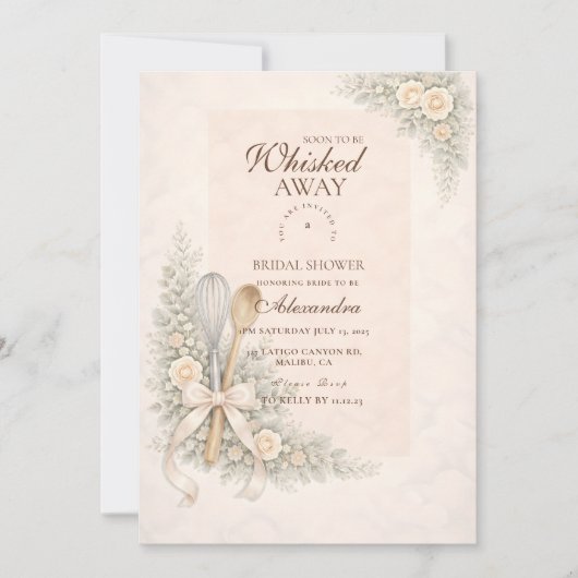 Whisked Away Rustic Baking Bridal Shower Kaart (Voorkant)