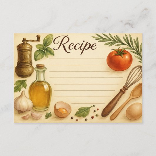 Whisked in Toscane Recept Kaart (Voorkant)