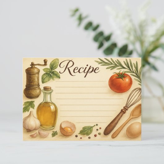 Whisked in Toscane Recept Kaart (Staand voorkant)