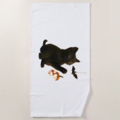 Whisker Hex & Lantaarn Glow Classic T-shirt Strandlaken (Voorkant)