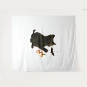 Whisker Hex & Lantaarn Glow Classic T-shirt Wandkleed (Voorkant (horizontaal))