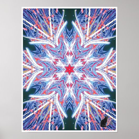 Whisker Kinetic Collage Kaleidoscope Poster (Voorkant)