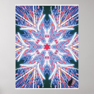 Whisker Kinetische Collage Kaleidoscoop Poster