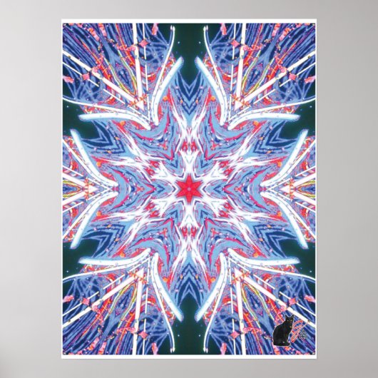 Whisker Kinetische Collage Kaleidoscoop Poster (Voorkant)