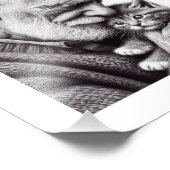 Whisker Kisses: Ouder Man met Kitten Wall Art Foto Afdruk (Hoek)