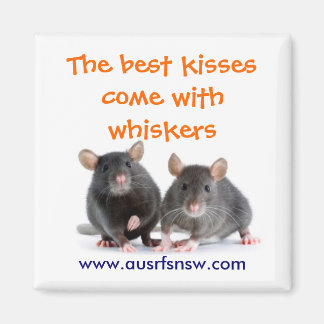 Whisker Kisses (rat) Magneet
