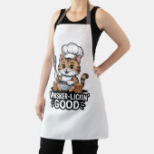 Whisker-Lickin’ Good Funny Cooking Tabby Cat Baker Schort (Insitu)