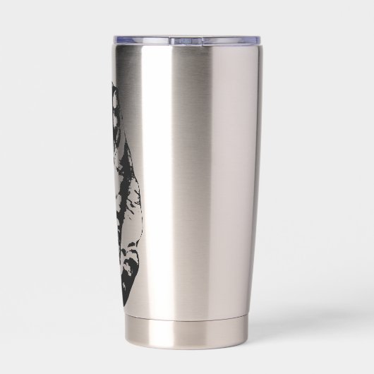 Whisker-Tuck Holiday Cat Geïsoleerde Drinkbeker (Achterkant)