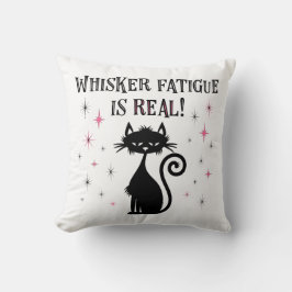 Whisker-vermoeidheid is een echt grappig kattenkat kussen
