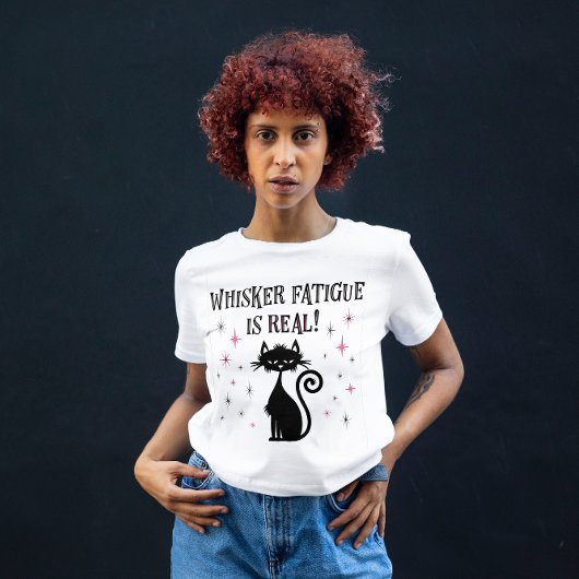 Whisker-vermoeidheid is een echt grappig kattenkat t-shirt