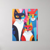 Whisker vraagt zich af: Abstracte elegantie Canvas Afdruk (Voorkant)