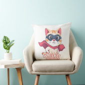 Whisker Warriors - Pastel Hero Cat Kussen (Stoel)