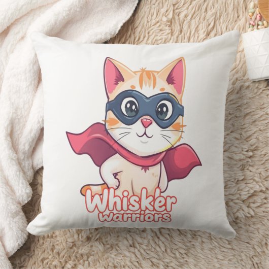 Whisker Warriors - Pastel Hero Cat Kussen (Deken)