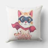 Whisker Warriors - Pastel Hero Cat Kussen (Achterkant)