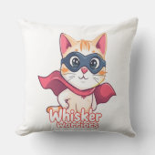 Whisker Warriors - Pastel Hero Cat Kussen (Voorkant)