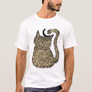 Whisker Whimsy: De pluizige nachtkat T-shirt