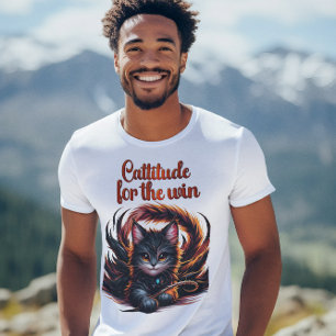 Whisker Whimsy: houding om te winnen T-shirt