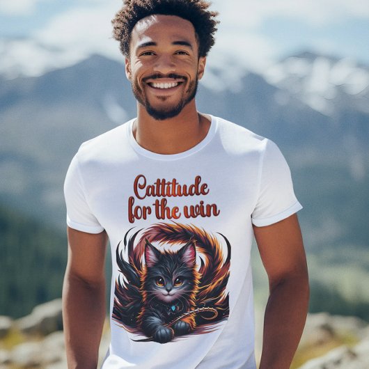 Whisker Whimsy: houding om te winnen T-shirt