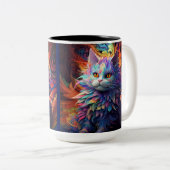 Whisker Wonder Tweekleurige Koffiemok (Voorkant rechts)