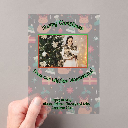 Whisker Wonderland Acrylic Photo Acryl Uitnodigingen (Insitu (Draagbaar))