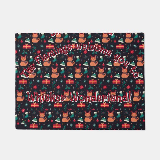 Whisker Wonderland Deurmat (Voorkant)