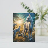 Whisker Wonderland: Feline familie Frolic Briefkaart (Staand voorkant)