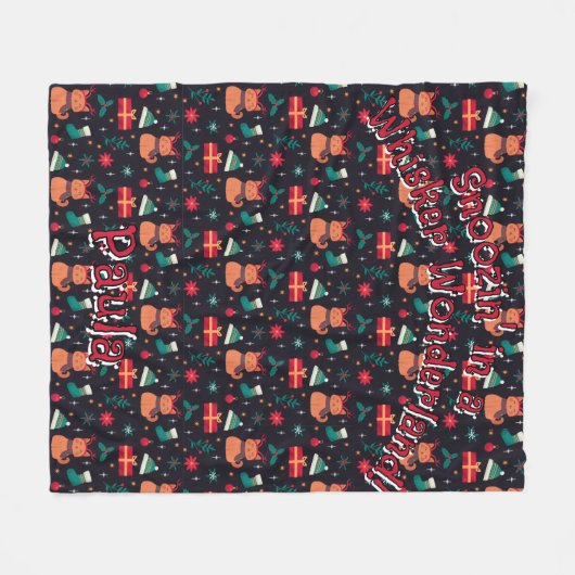 Whisker Wonderland Fleece Deken (Voorkant (Horizontaal))