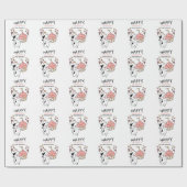 Whisker Wonderland Prinses 1e Verjaardag Cadeaupapier (Vlak)