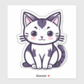"Whisker Wonderland: Schattige kattenkarakter ontw Sticker (Vel)