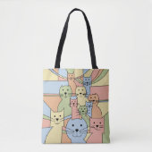 Whisker Wonders' kat Tote Bag (Voorkant)