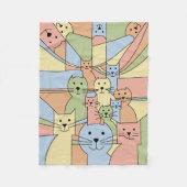 Whisker Wonders' Katten Fleece Deken (Voorkant)