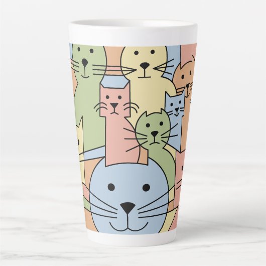 Whisker Wonders' Katten Latte Mok (Voorkant)
