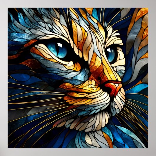 Whiskered Elegance - AI-gegenereerde kat Poster (Voorkant)