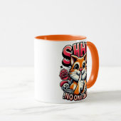 Whiskered fluistert een artistieke shhh niemand ge mok (Voorkant rechts)