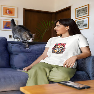 Whiskered fluistert een artistieke shhh niemand ge t-shirt