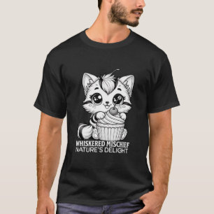 Whiskered mischief natuur genot t-shirt