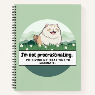 Whiskered Muse: Gekke Fat Cat inspireert schrijver Notitieboek