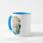 Whiskered Prection: Een katachtige Vissers Verrukk Mok (Voorkant links)