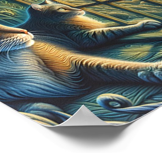 Whiskered Watchers Poster (Hoek)