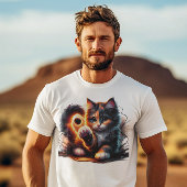 Whiskered Whimsy: Kitten en Paw Play T-shirt