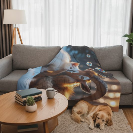 Whiskers and Hooves Fleece Deken