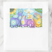 Whiskers and Spint, CAT-VRIENDS-STICKERS Rechthoekige Sticker (Tas)