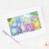 Whiskers and Spint, CAT-VRIENDS-STICKERS Rechthoekige Sticker (Envelop)